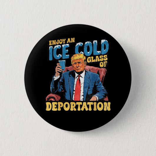 ICE Genießen Sie ein eiskaltes Glas der Abschiebun Button (Vorderseite)