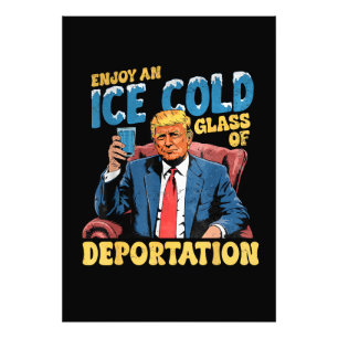 ICE Genießen Sie ein eiskaltes Glas der Abschiebun Fotodruck