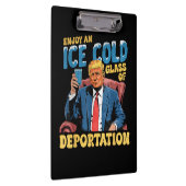 ICE Genießen Sie ein eiskaltes Glas der Abschiebun Klemmbrett (Rechts)