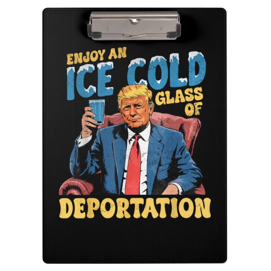ICE Genießen Sie ein eiskaltes Glas der Abschiebun Klemmbrett (Vorderseite)