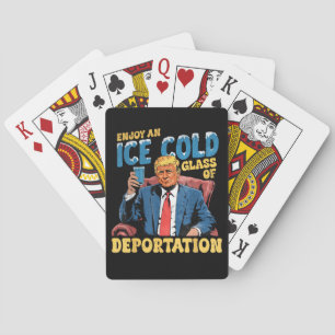 ICE Genießen Sie ein eiskaltes Glas der Abschiebun Spielkarten