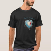 Ice Heart and Rose, personalisiert T-Shirt (Vorderseite)