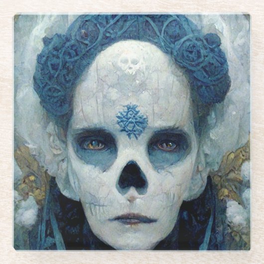 Ice Hexe 2 Fantasy Sci-Fi Glasuntersetzer (Vorderseite)