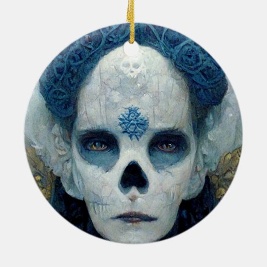 Ice Hexe 2 Fantasy Sci-Fi Keramik Ornament (Hinten)