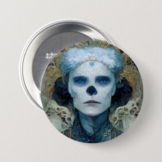 Ice Hexe 3 Fantasy Sci-Fi Button (Vorne & Hinten)