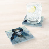 Ice Hexe 4 Fantasy Sci-Fi Glasuntersetzer (Schrägansicht)