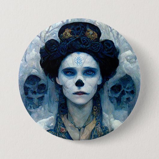 Ice Hexe 5 Fantasy Sci-Fi Button (Vorderseite)