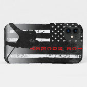 Ice Hockey American Flag Black Case-Mate iPhone Hülle (Rückseite (Horizontal))