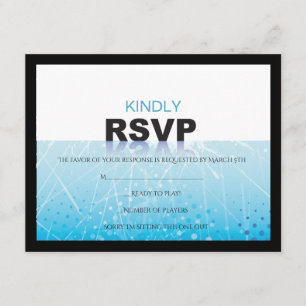 ICE HOCKEY Bar Bat Mitzvah Reply RSVP Card Einladung