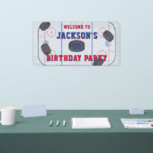 Ice Hockey Birthday Party Banner (Messe)