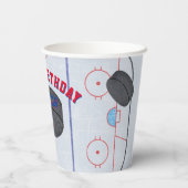 Ice Hockey Birthday Party Pappbecher (Rückseite)