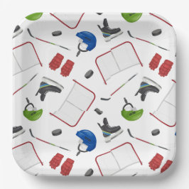 Ice Hockey Birthday Party Pappteller