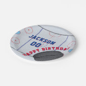 Ice Hockey Birthday Party Pappteller (Schrägansicht)