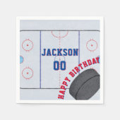 Ice Hockey Birthday Party Serviette (Vorderseite)