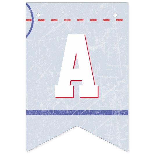 Ice Hockey Birthday Party Wimpelkette (Dritte Fahne)