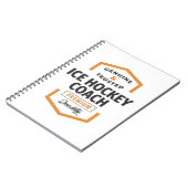 Ice Hockey Coach Logo Geschenkideen. Notizblock (Linke Seite)
