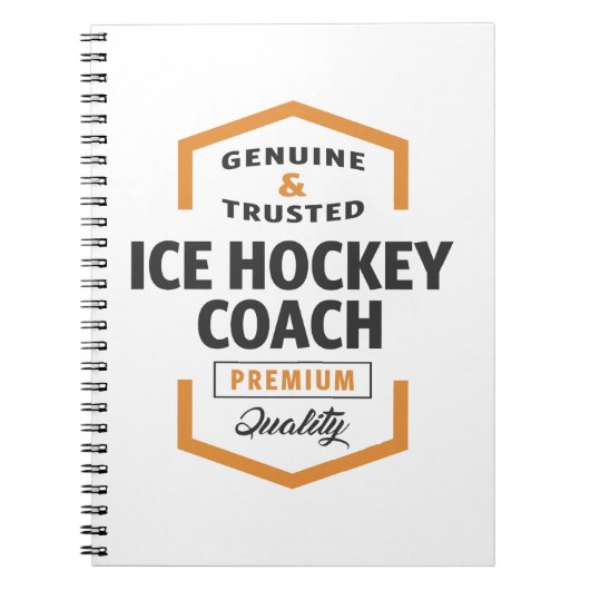 Ice Hockey Coach Logo Geschenkideen. Notizblock (Vorderseite)
