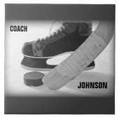 Ice Hockey Coach Vielen Dank Fliese (Vorderseite)