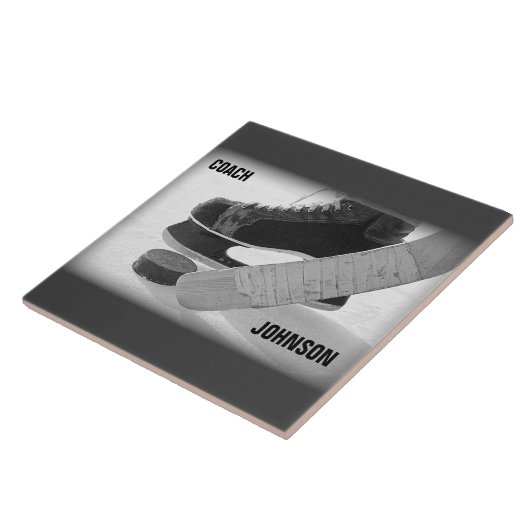 Ice Hockey Coach Vielen Dank Fliese (Seite)