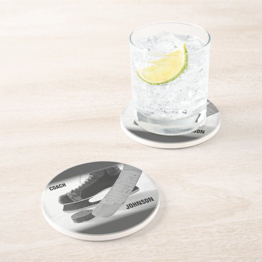 Ice Hockey Coach Vielen Dank Getränkeuntersetzer (Seite)