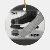 Ice Hockey Coach Vielen Dank Keramikornament (Vorne)