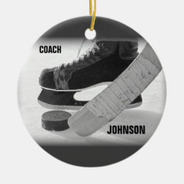 Ice Hockey Coach Vielen Dank Keramikornament