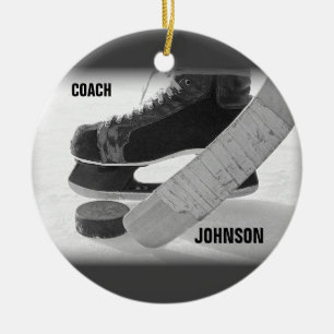 Ice Hockey Coach Vielen Dank Keramikornament
