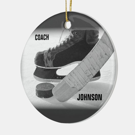 Ice Hockey Coach Vielen Dank Keramikornament (Links)