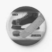 Ice Hockey Coach Vielen Dank Pappteller (Vorderseite)