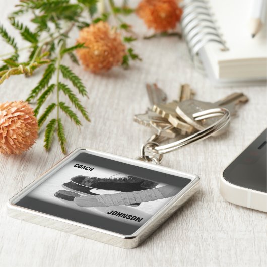 Ice Hockey Coach Vielen Dank Schlüsselanhänger (Seite)