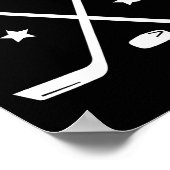 Ice Hockey - Crossed Rackets (1)  Poster (Ecke)