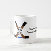 Ice Hockey Design Personalisiert Kaffeetasse (Vorderseite Links)