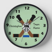 Ice Hockey Design Personalisiert Uhr (Vorderseite)