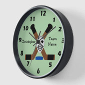 Ice Hockey Design Personalisiert Uhr (Winkel)
