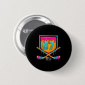 Ice Hockey Drip Number 67 Ice Hockey Player Button (Vorne & Hinten)