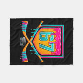 Ice Hockey Drip Number 67 Ice Hockey Player  Fleecedecke (Vorderseite (Horizontal))