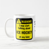 Ice Hockey Funny Personalized Kaffeetasse (Links)