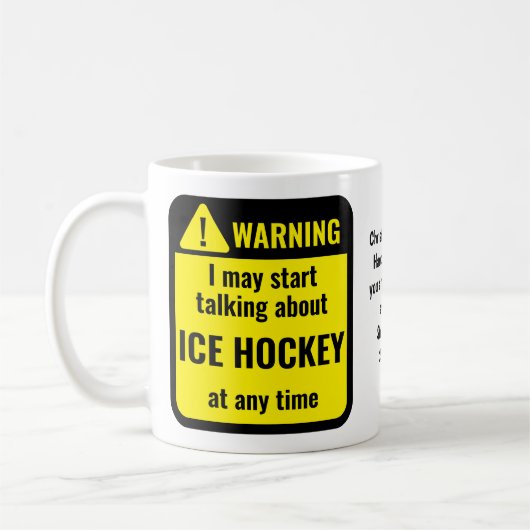 Ice Hockey Funny Personalized Kaffeetasse (Links)