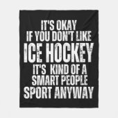 ICE HOCKEY FUNNY QUOTES FLEECEDECKE (Vorderseite)