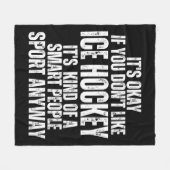 ICE HOCKEY FUNNY QUOTES FLEECEDECKE (Vorderseite (Horizontal))