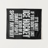 ICE HOCKEY FUNNY QUOTES WANDTEPPICH (Vorderseite (Horizontal))