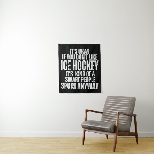ICE HOCKEY FUNNY QUOTES WANDTEPPICH (Beispiel)