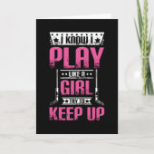 Ice Hockey Girl Karte (Vorderseite)