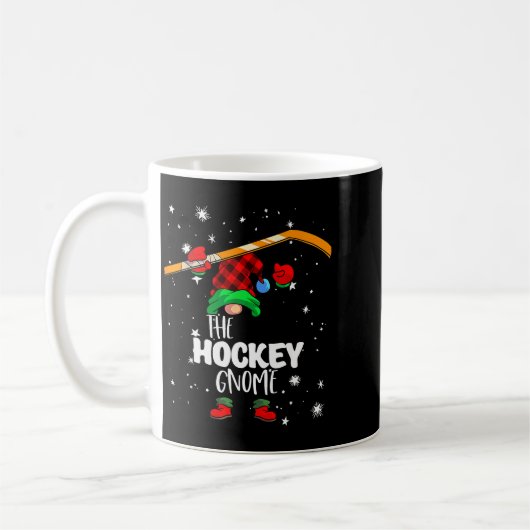 Ice Hockey Gnome Red Buffalo Plaid Matching Family Kaffeetasse (Links)