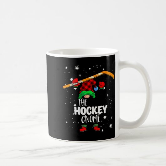 Ice Hockey Gnome Red Buffalo Plaid Matching Family Kaffeetasse (Rechts)
