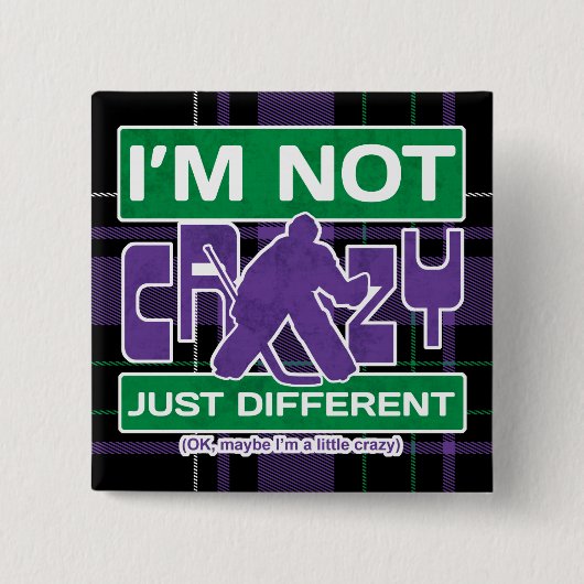 Ice Hockey Goalie Button (Vorderseite)