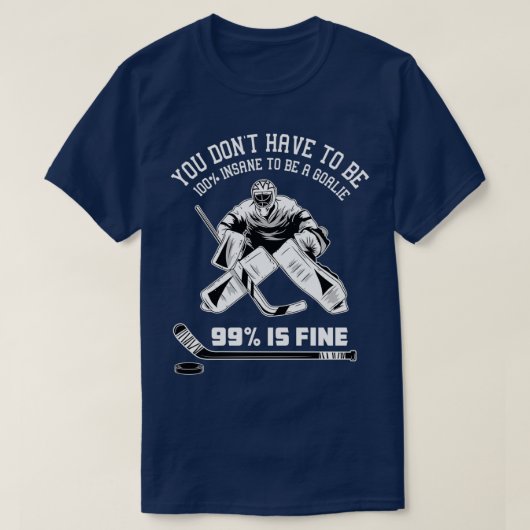 Ice Hockey Goalie Funny Keeper Team Jersey T-Shirt (Design vorne)