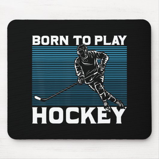 Ice Hockey Goalie Geschenkidee Geboren Hockey spie Mousepad (Vorne)