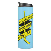 Ice Hockey Goalie Quote Thermosbecher (Nach rechts gedreht)