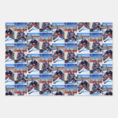 Ice Hockey Goalie Thema Geschenkpapier Set (Vorderseite 3)